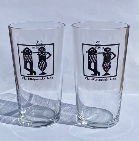 The Mermaids Legs Pint Glass
